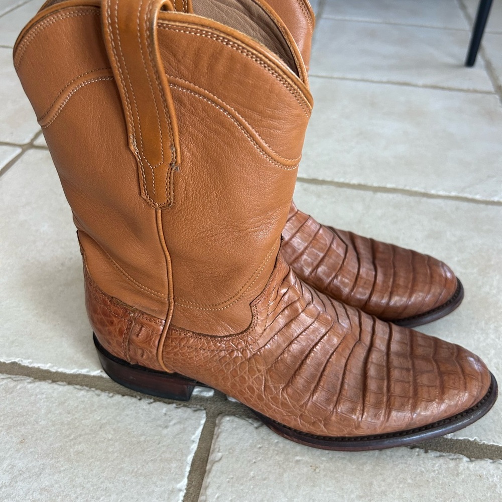 Tecovas Men's Tan Caiman Western Boots - Picture 4 of 5
